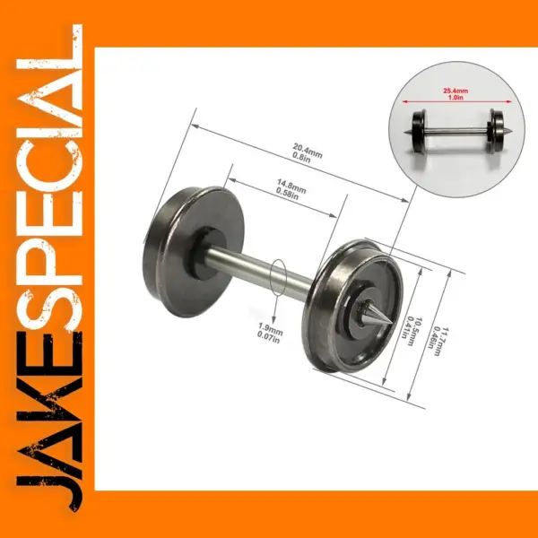 36-Inch Metal Wheels for HO Scale Trains