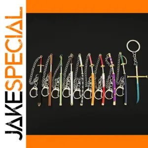 Mini One Piece Zoro Katana Keychain 9cm Metal