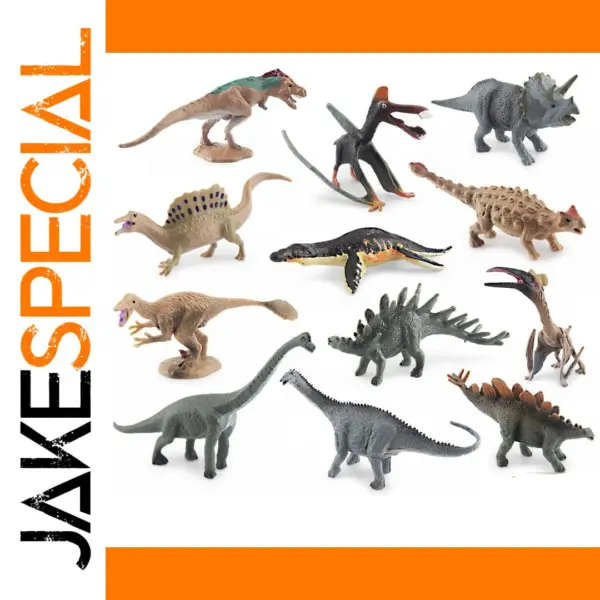 12Pcs Mini Dinosaur Figurines Collection Set