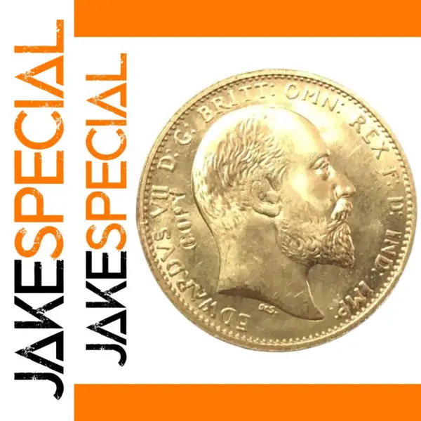 1910 UK Edward VII Gold Plated Copy Coin