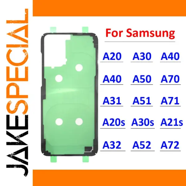 Samsung A20 A30 A50 A70 A20s Back Cover Adhesive