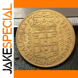 1703 Brazil 4000 Reis Gold Replica Coin