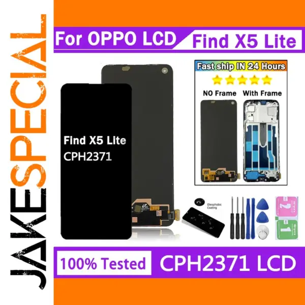 6.43 inches Oppo Find X5 Lite LCD Display Touch Screen Replacement