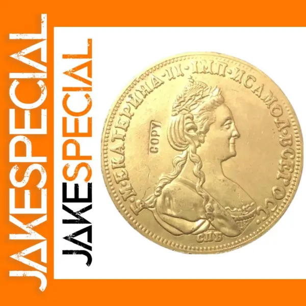 Ekaterina II Gold Coin Replica 10 Rubles
