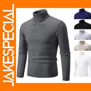 Men's Casual Turtleneck Pullover Sweater