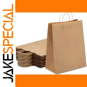 Brown Kraft Paper Bags with Handles Set
