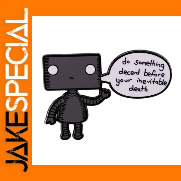 Cute Robot Enamel Pin Metal Brooch