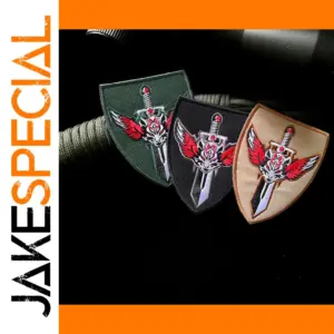 Wolf Warrior Sword Logo Hook & Loop Patch for Clothing