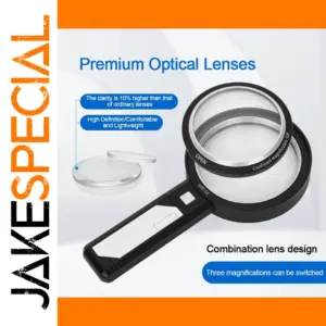 Illuminated Handheld Magnifier with 8 LED Lights