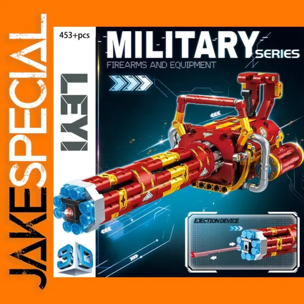 Military Gatling Building Blocks Gun Assembly