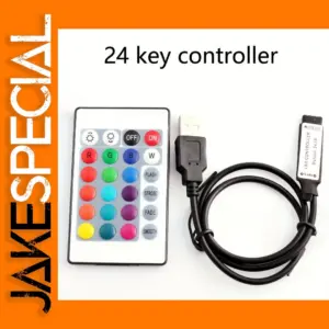 USB RGB LED Controller 24-Key Remote