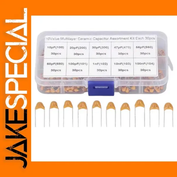 300pcs Ceramic Capacitor Assortment Kit 50V