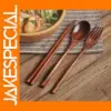 Wooden Portable Cutlery Set for Two