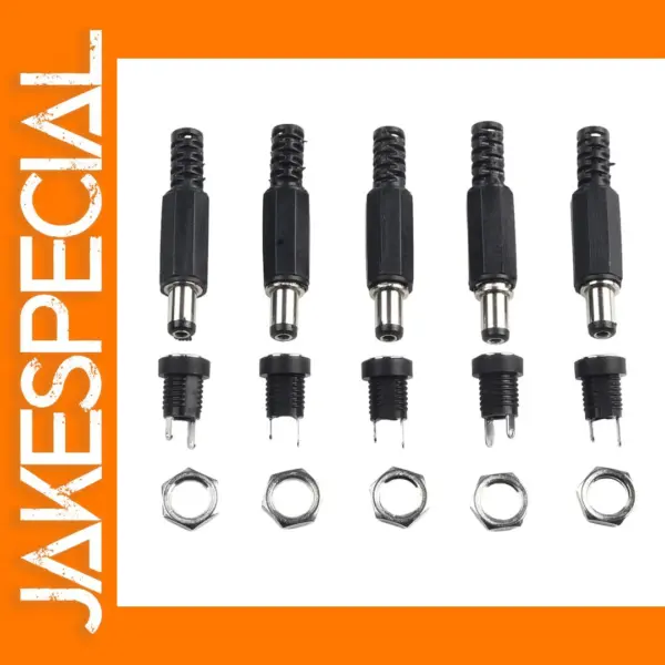 12V DC Power Connector 5 Pair Set