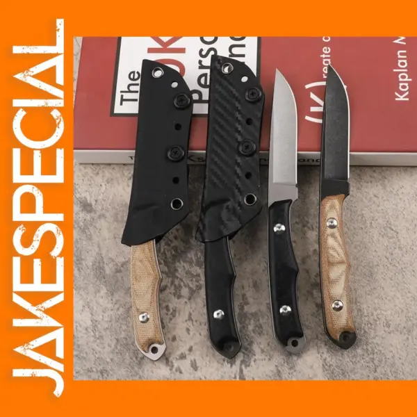 VG10 Steel Fixed Blade Knife with Scabbard