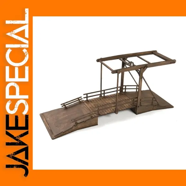 1:72 Wooden WWII European Drawbridge Model