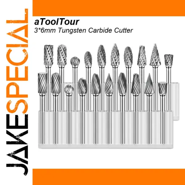 Carbide Burr Set with 1/8 Shank for Dremel