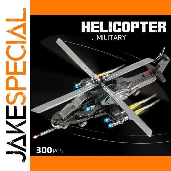 Military Helicopter Building Blocks Set
