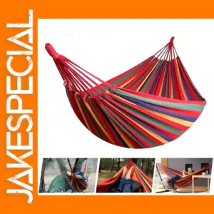 Outdoor Canvas Hammock with Tree Ropes 200kg