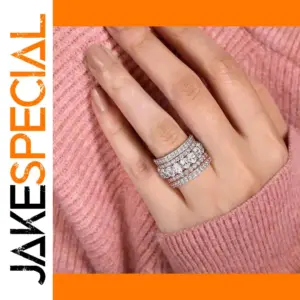 Geometric Cubic Zirconia Women's Wedding Ring
