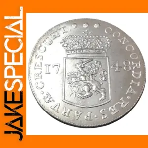 1748 Dutch Republic Silver Ducat Copy Coin