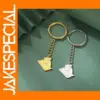 Algeria Map Stainless Steel Keychain