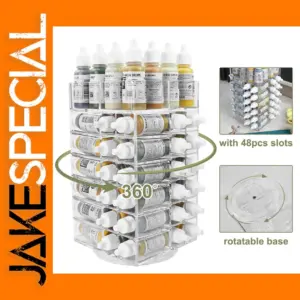 Rotating Paint Bottle Organizer with 48 Slots