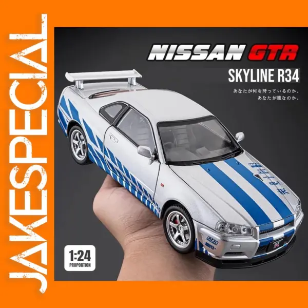 1/24 Nissan Skyline GTR R34 Diecast Model