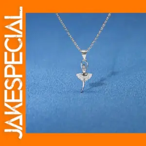 Sterling Silver Ballerina Pendant Necklace