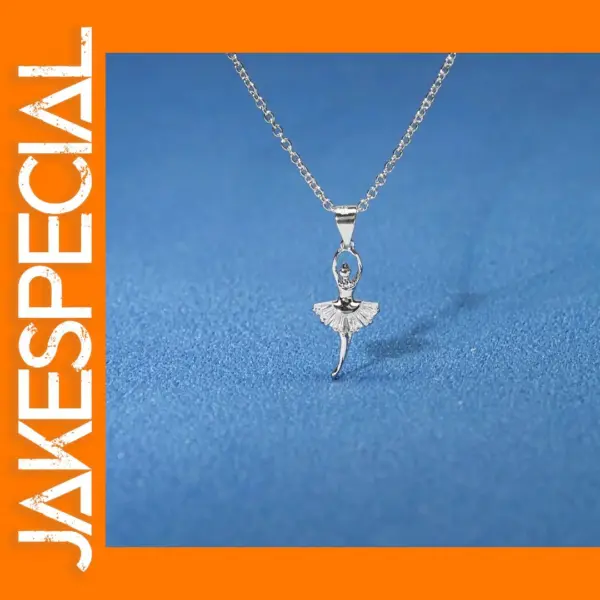 Sterling Silver Ballerina Pendant Necklace