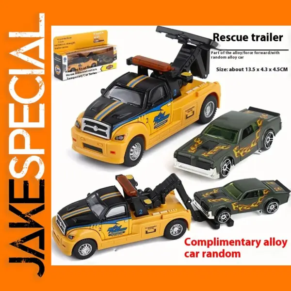 Alloy Tow Truck Toy with Pullback Feature