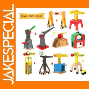 Wooden Crane for Train Track Accessories