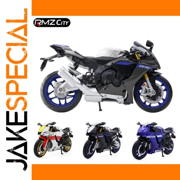 1/12 Yamaha YZF-R1M 2022 Diecast Motorcycle Model