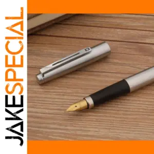 Classic Golden Fountain Pen with Silver Finish
