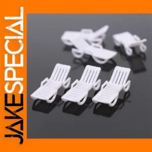 12pcs 1:76 Scale Beach Chairs for Models