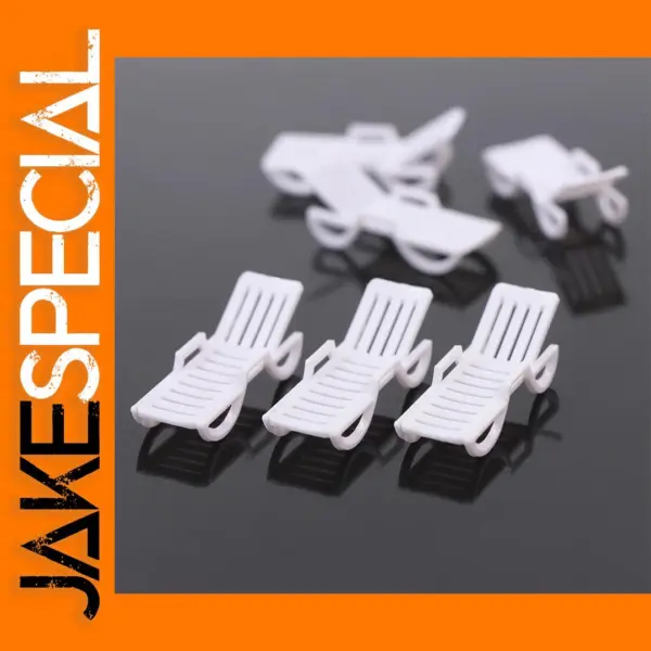 12pcs 1:76 Scale Beach Chairs for Models