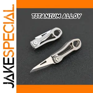 Mini Folding Titanium Alloy Keychain Knife