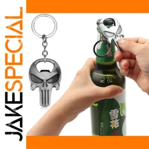 Vintage Skull Metal Keychain Bottle Opener