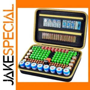 Battery Organizer Case with Tester for 162+ Batteries