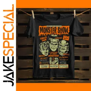 Casual Unisex Cotton Horror Graphic T-shirt