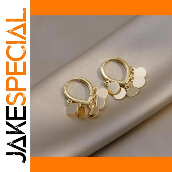 Vintage Heart Copper Hoop Earrings 72mm Length