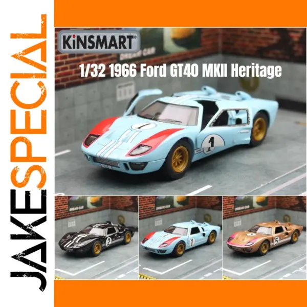 1966 Ford GT40 MKII Diecast Toy Car 1:32
