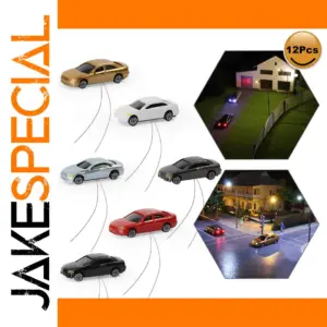 12pcs Z Scale Model Cars with Lights