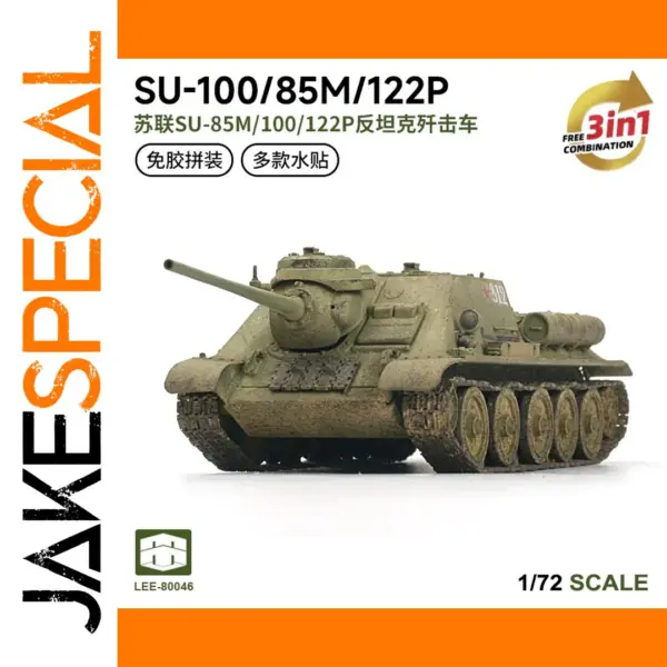 LEE 1/72 SU-85M Soviet Tank Destroyer Assembly Model