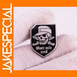 God with Us Skull Enamel Brooch Pin