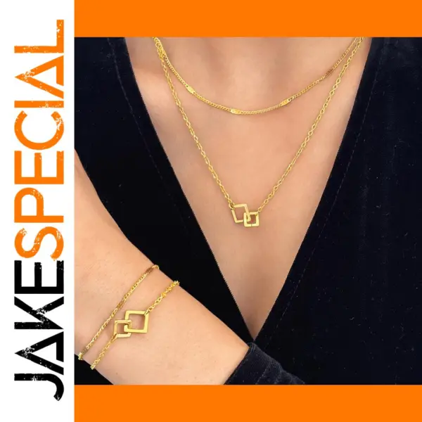 Stainless Steel Geometric Jewelry Set for Women