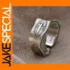 Elegant Green Stripe Resin Finger Ring