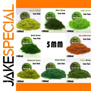 5mm Static Grass Flock for Miniatures 100ml