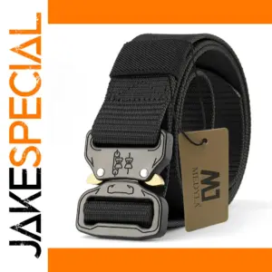 Nylon Tactical Belt for Men with Metal Buckle