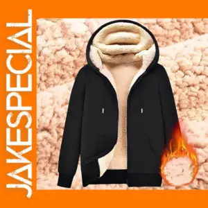 Men's Plus Velvet Hooded Cardigan Sweatshirt